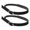 BCOATH 2 Pairs Elastic Anti-skid Heel Straps with Adjustable Pearl Buckle for Womens High Heels Stretchy U-shaped Shoe Laces Comfortable Walking Strap Black Velvet view 1