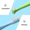 Angoily Double-Headed Interdental Toothbrush 4pcs with Tapered Compact Heads for Orthodontic Braces Cleaning, Portable Daily Oral Care Brushes in Blue, White, Pink, and Green view 3