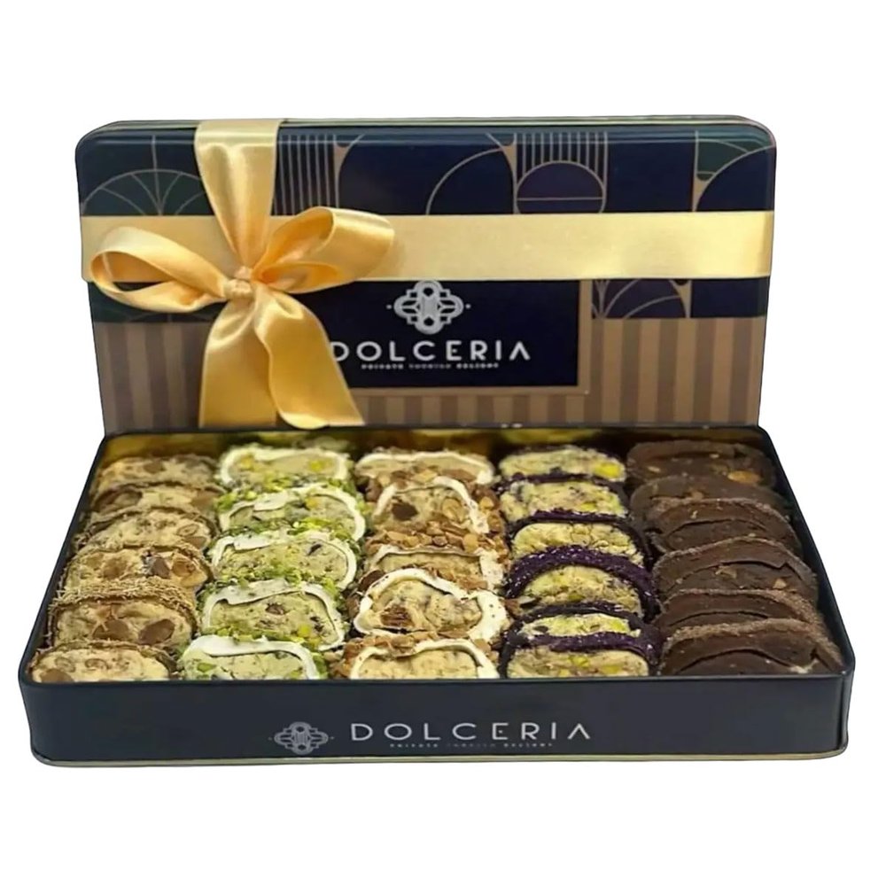Assorted Rolled Turkish Delight - Handcrafted Traditional Confectionery, 400g Box