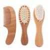 HAKIDZEL Newborn Hair Brush and Comb Set for Babies, Soft Wool Bristles Scalp Care Brush with Beech Wood Comb, Gentle Grooming Kit for Hair and Cradle Cap Treatment view 1