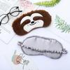ibasenice Gray Monkey Sleeping Mask Plush Travel Sleep Eye Mask Cute Light Blocking for Nap and Night Use view 3