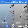 59 INCH Extra Long Grabber Reacher ToolTrash Picker Pick Up Stick with Strong Grip Magnetic360Rotating Anti-Slip Jaw 4" Wide Claw Opening,Hand Grabber (BlueSilver, 59 Inch) view 3