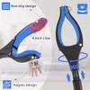 59 INCH Extra Long Grabber Reacher ToolTrash Picker Pick Up Stick with Strong Grip Magnetic360Rotating Anti-Slip Jaw 4" Wide Claw Opening,Hand Grabber (BlueSilver, 59 Inch) view 4