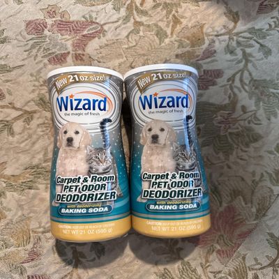 Wizard Carpet & Room Pet Oder Deoderizer with Odor Eliminating Baking Soda 21oz (2 Pack)