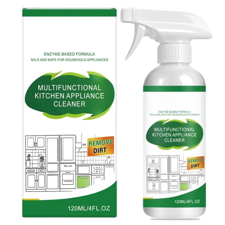 Multifunctional Kitchen Appliance Cleaner, Natural Kitchen Cleaner Spray, Daily Kitchen Multi-surface Cleaning Mild Spray,Fast-Acting & Deep Clean, Appliance & Counter Cleaner for Stove,Cabinets