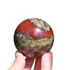 Phhpproo 1 pcs Natural Dragon Blood Stone orb Crystal Ball Ornament Polished Mini Gemstone Round Ball Sphere Set, Tumbled Chakra Reiki Crystal Ball Figurine Statue,7~7.5cm view 1