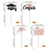 24 Pack 2026 graduation Cupcake Toppers Glitter Diploma Congrats Grad Cap Done Cupcake Picks Class of 2026 Cake Decorations for 2026 Graduation Theme Party Supplies Rose Gold view 2