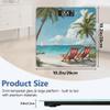 Ocean Palm Tree Digital Bathroom Scale for Body Weight - Weight Scale for People with LED Display, 400 lb Capacity, Step-On Technology, Highly Accurate view 2
