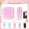 Likesing Period Bag Pouch, Quilted Cotton Tampon Holder for Purse-Rose Pink view 2