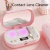 Contact Lens Cleaner Case ABS 10x6.5cm | LCD Display Eye Lens Care Device, Portable Contact Cleaning Machine for Home, Travel, Office, Business Trip, Dormitory and Vacation view 3