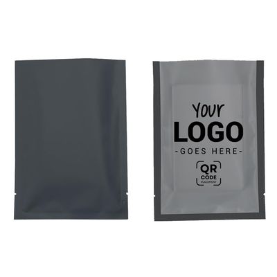 100PCS Customized Vacuum Heat Seal Bag,Open Top Packaging Bag with Clear Front,Single Color Printing for Logo/Text/QR Code (Black, 9 * 13CM/3.5"*5.1"-100PCS-One Color Print)
