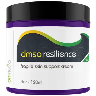 OmNutra DMSO Skin Resilience Cream - 4oz Friction Pressure Prone Support Fragile Skin Barrier Cream for Bed Sore Cream Fast Healing Defense with Brazilian Green Bee Propolis MSM Ionic Magnesium
