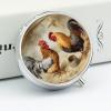 Round Pill Box Pill Box Exquisite Daily Pill Organizer Box with Mirror Portable Compact Medicine Holder for Vitamin, Cod Liver Oil, Supplement view 3