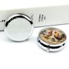 Round Pill Box Pill Box Exquisite Daily Pill Organizer Box with Mirror Portable Compact Medicine Holder for Vitamin, Cod Liver Oil, Supplement view 4
