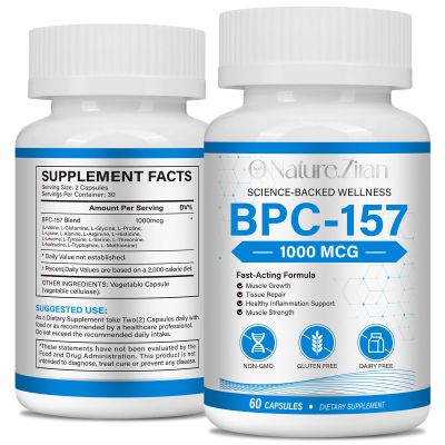 BPC-157 1000mcg Supplement for Men and Women, Non-GMO - 60 Capsules