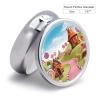 Round Pill Box Pill Box Exquisite Daily Pill Organizer Box with Mirror Portable Compact Medicine Holder for Vitamin, Cod Liver Oil, Supplement view 2