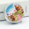 Round Pill Box Pill Box Exquisite Daily Pill Organizer Box with Mirror Portable Compact Medicine Holder for Vitamin, Cod Liver Oil, Supplement view 3