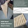 Threshold Ramp 2.8" 3.1" 3.5" 4" 4.7" 5.5" 6" Rise, Non-Slip Wooden Doorway Transition Ramp for Wheelchairs, Walkers Portable Entry Curb Ramp for Home Front Door, Steps, Garages(1211.84in) view 2