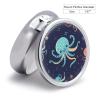 Round Pill Box Pill Box Exquisite Daily Pill Organizer Box with Mirror Portable Compact Medicine Holder for Vitamin, Cod Liver Oil, Supplement view 2
