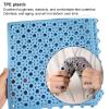 12 Pack Non-Slip Floor Mat TPE Interlocking Shower Mat with Drain Holes and Suction Cups, Easy to Cut for Bathroom, Poolside(White) view 4