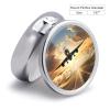 Round Pill Box Pill Box Exquisite Daily Pill Organizer Box with Mirror Portable Compact Medicine Holder for Vitamin, Cod Liver Oil, Supplement view 2
