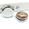 Round Pill Box Pill Box Exquisite Daily Pill Organizer Box with Mirror Portable Compact Medicine Holder for Vitamin, Cod Liver Oil, Supplement view 4