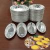 250Pcs Disposable Foil Egg Tart Cups Oval Mini Baking Pans Small Baking Cups for Tarts Quiches and Oysters Holder view 3