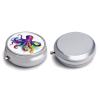 Round Pill Box Pill Box Exquisite Daily Pill Organizer Box with Mirror Portable Compact Medicine Holder for Vitamin, Cod Liver Oil, Supplement view 1