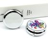 Round Pill Box Pill Box Exquisite Daily Pill Organizer Box with Mirror Portable Compact Medicine Holder for Vitamin, Cod Liver Oil, Supplement view 4