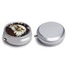 Round Pill Box Pill Box Exquisite Daily Pill Organizer Box with Mirror Portable Compact Medicine Holder for Vitamin, Cod Liver Oil, Supplement view 1
