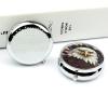 Round Pill Box Pill Box Exquisite Daily Pill Organizer Box with Mirror Portable Compact Medicine Holder for Vitamin, Cod Liver Oil, Supplement view 4