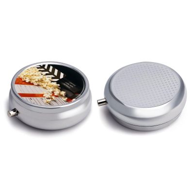 Round Pill Box Pill Box Exquisite Daily Pill Organizer Box with Mirror Portable Compact Medicine Holder for Vitamin, Cod Liver Oil, Supplement