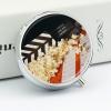 Round Pill Box Pill Box Exquisite Daily Pill Organizer Box with Mirror Portable Compact Medicine Holder for Vitamin, Cod Liver Oil, Supplement view 3