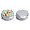 Round Pill Box Pill Box Exquisite Daily Pill Organizer Box with Mirror Portable Compact Medicine Holder for Vitamin, Cod Liver Oil, Supplement view 1