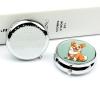 Round Pill Box Pill Box Exquisite Daily Pill Organizer Box with Mirror Portable Compact Medicine Holder for Vitamin, Cod Liver Oil, Supplement view 4