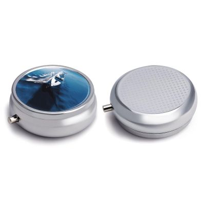 Round Pill Box Pill Box Exquisite Daily Pill Organizer Box with Mirror Portable Compact Medicine Holder for Vitamin, Cod Liver Oil, Supplement