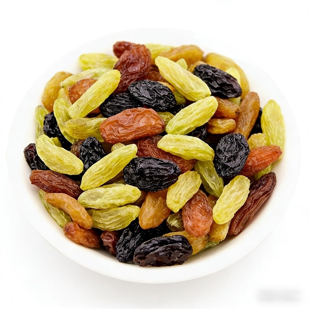 Raisins 4 Color Variety Pack, 750g (26.45oz) 3 Pack - Green Black Red Yellow Flavors for Snacking, Baking, Trail Mix & Healthy Daily Snacks