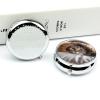 Round Pill Box Pill Box Exquisite Daily Pill Organizer Box with Mirror Portable Compact Medicine Holder for Vitamin, Cod Liver Oil, Supplement view 4
