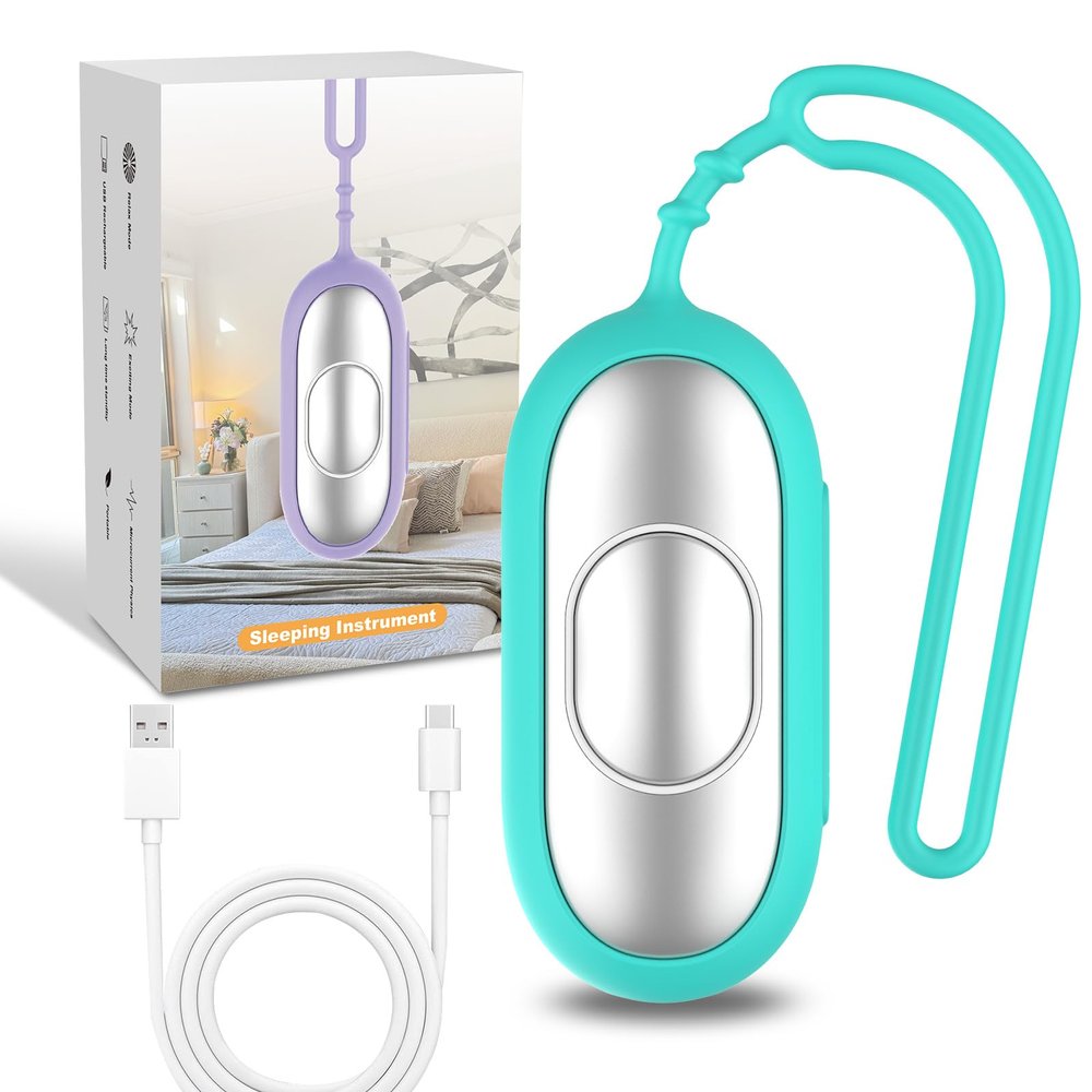 VASTAINT Handheld Sleep Aid Device - Sleep Anxiety Device for Relieving Anxiety and Stress, Improves Slumber for Adults and Students, 5 Adjustable Levels, USB Rechargeable, Easy to Carry (Light Blue)