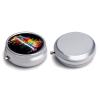 Round Pill Box Pill Box Exquisite Daily Pill Organizer Box with Mirror Portable Compact Medicine Holder for Vitamin, Cod Liver Oil, Supplement view 1