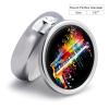 Round Pill Box Pill Box Exquisite Daily Pill Organizer Box with Mirror Portable Compact Medicine Holder for Vitamin, Cod Liver Oil, Supplement view 2