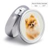 Round Pill Box Pill Box Exquisite Daily Pill Organizer Box with Mirror Portable Compact Medicine Holder for Vitamin, Cod Liver Oil, Supplement view 2