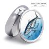 Round Pill Box Pill Box Exquisite Daily Pill Organizer Box with Mirror Portable Compact Medicine Holder for Vitamin, Cod Liver Oil, Supplement view 2