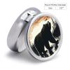 Round Pill Box Pill Box Exquisite Daily Pill Organizer Box with Mirror Portable Compact Medicine Holder for Vitamin, Cod Liver Oil, Supplement view 2