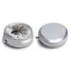 Round Pill Box Pill Box Exquisite Daily Pill Organizer Box with Mirror Portable Compact Medicine Holder for Vitamin, Cod Liver Oil, Supplement view 1