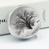 Round Pill Box Pill Box Exquisite Daily Pill Organizer Box with Mirror Portable Compact Medicine Holder for Vitamin, Cod Liver Oil, Supplement view 3