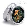 Round Pill Box Pill Box Exquisite Daily Pill Organizer Box with Mirror Portable Compact Medicine Holder for Vitamin, Cod Liver Oil, Supplement view 2