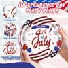 PUEVENYI 50PCS 4th of July Paper Plates and Napkins - American Flag Dessert Plates and Napkins Disposable Patriotic Theme Tableware Set for Independence Day Memorial Day Party Supplies Decorations view 3