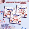 PUEVENYI 50PCS 4th of July Paper Plates and Napkins - American Flag Dessert Plates and Napkins Disposable Patriotic Theme Tableware Set for Independence Day Memorial Day Party Supplies Decorations view 4