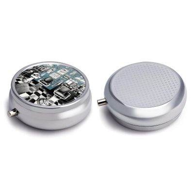 Round Pill Box Pill Box Exquisite Daily Pill Organizer Box with Mirror Portable Compact Medicine Holder for Vitamin, Cod Liver Oil, Supplement